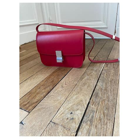 celine cherry red bag|celine box bag.